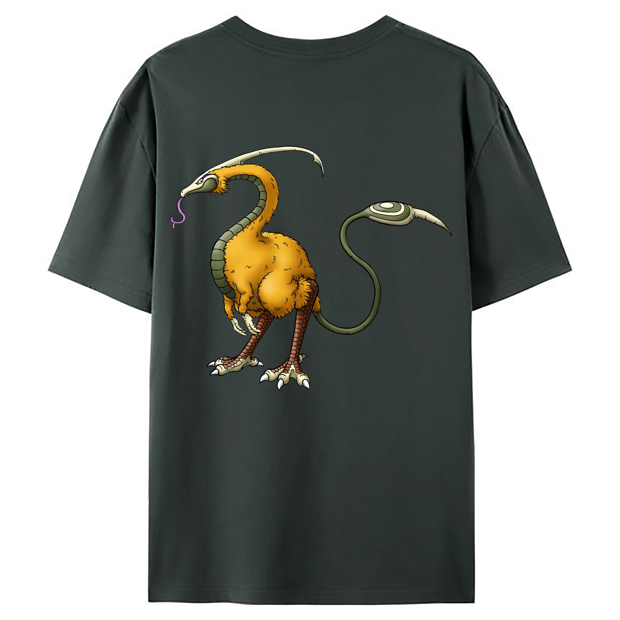 （画像用） ドラゴンクエスト Doragon Kuesuto Dragon Quest 綿100％ メンズ半袖Tシャツ（バックプリント） 通気性